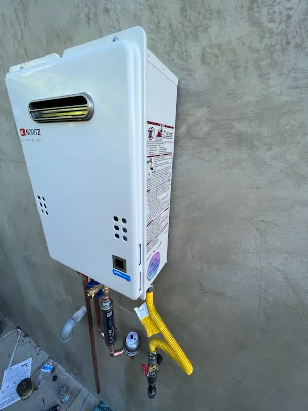 Tankless water heater installation for Chadwyck homes